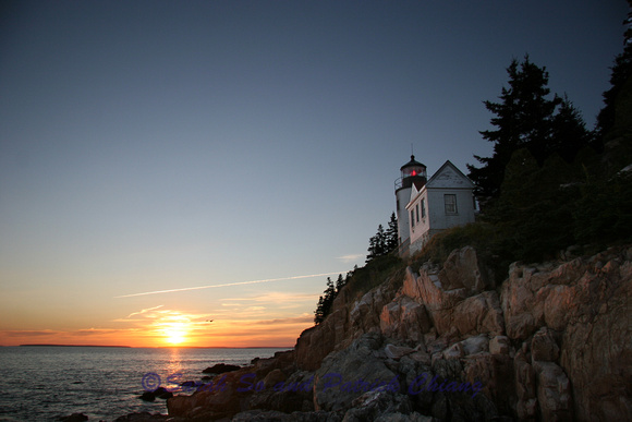Acadia lighthouse sunset
