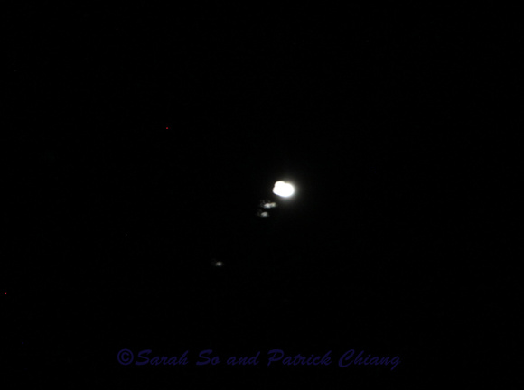 Jupiter and its four moons