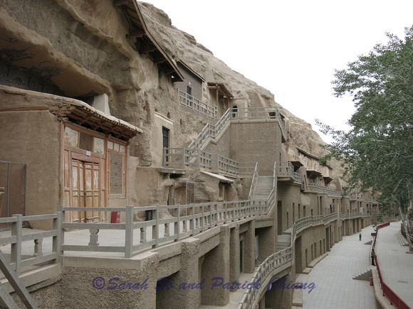 Reenforced walkway outside MoGaoKu caves