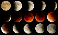 Supermoon and Lunar Eclipse 2015 sequence